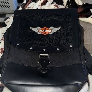 Leather Harley Davidson Backpack